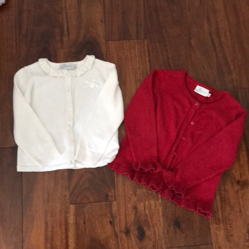 Set of 2 cardigans and jeans skirt